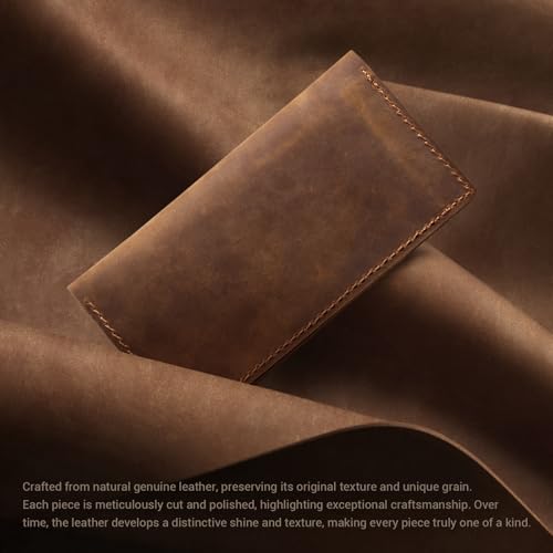 Image of CoBak Genuine Leather Checkbook Cover for Women & Men, with RFID Blocking | Classic Design Check Book Holder for Personal and Business