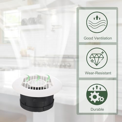 Cubierta de ventilación redonda con pantalla difusora de techo para regular el aire, ABS 7