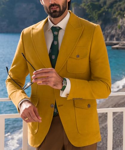 Men's Tweed Sport Jacket Wool Blend Slim Peaked Lapel Sports Blazer for Business,Wedding,Party Warm Norfolk Jacket2