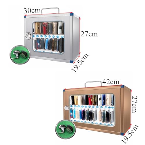 Organiseur de téléphone portable coffre-fort mural à code pour 24 smartphones