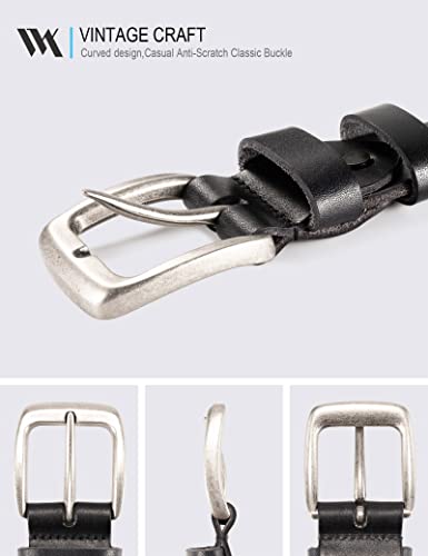 Image of WOLFANT Leather Belt for Men,100% Italian Full Grain Real Solid Leather