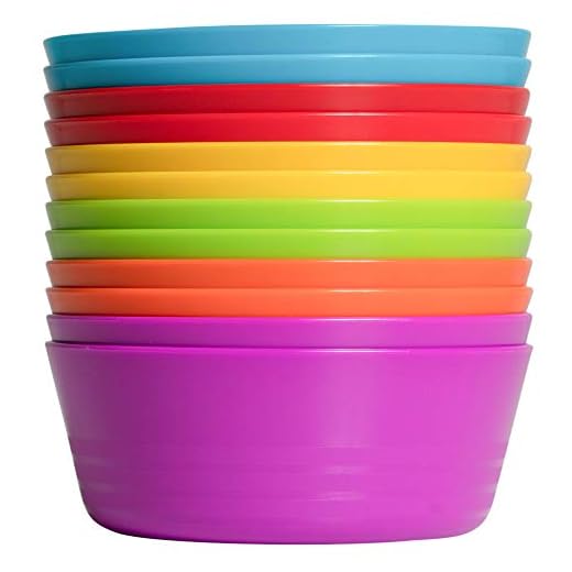 Klickpick Home Set Of 12 Kids colorful Snack Bowls set Toddlers Cereal Bowl Set Children Bowl Kid Microwave Dishwasher Safe BPA Free Bowls - 6 colors