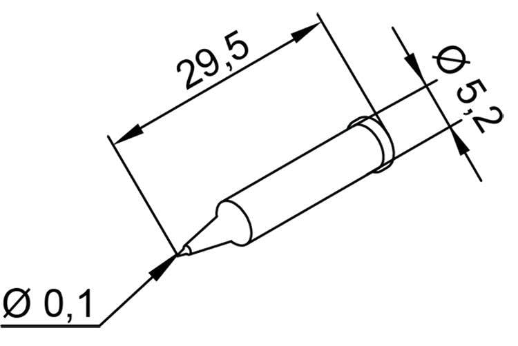 Punta per saldatura 0842YD, 1,6 mm, scalpello, diritto