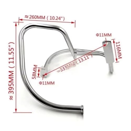 Barre protection moteur et sacoches arrière pour moto FLSTC 2000-2017 - 5