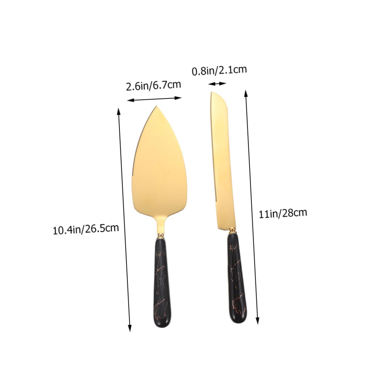 OFFSCH 1Set Handle Cake Cutting Set Cake Cutter Server for Weddings and Parties Elegant Baking Tool for Pastries Cookies Pies Easy to Clean