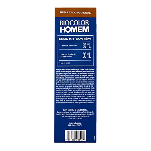 Biocolor Homem Tonalizante De Cabelo Masculino Bozzano Castanho Claro