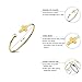 555Jewelry Stainleses Steel Cross Symbol Religious Symbol Religion Christian Catholic Open Cuff Fashion Fine Jewelry Accessory Womens Bangle Bracelet, Yellow Gold