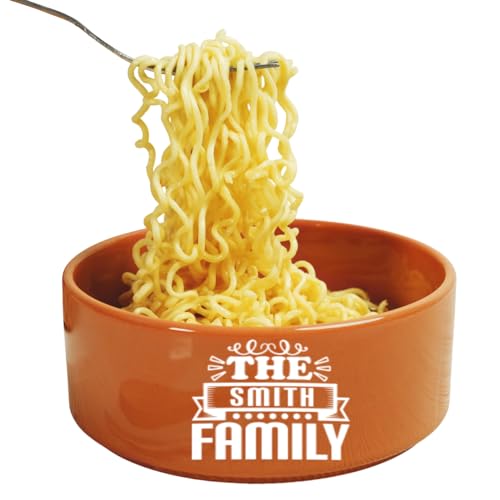 Handmade Personalized Ceramic Bowl – Custom Monogram, Name & Design | Snacks, Ice Cream, Cereal & Soup Bowl | Gift for Housewarming, Birthday, Christmas & Holidays | 5.5