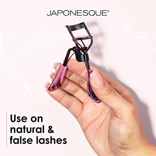 Japonesque Limited Edition Lash Curler, For Natural & False Lashes, Round Shaped Eyes, Includes 1 Refill Pad, Holds Curl Up To 8 Hours #TOP4