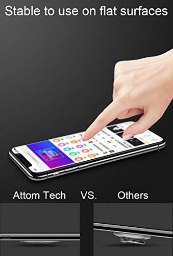 World's Slimmest Phone Ring Holder,Attom Tech Ultra Thin Cell Phone Ring Stand For Magnetic Car Mount Hook Compatible For Iphone Xs Xr X 8 7 Plus 6S 6 5S 5 Se,Galaxy S8 S7 S6 Edge,Note 8 (Black) #TOP2