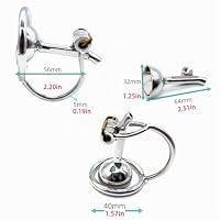 Peniskäfig aus Edelstahl Inverted Chastity Cage Männer mit Schloss und Gürtel Keuschheitskäfig Herren Metall Penis Cage SM Zubehör Sex Spielzeug für Männer Erwachsene (40mm) – Ansicht 3
