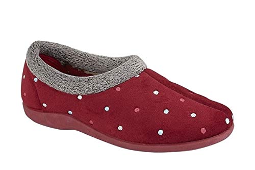 Sleepers Womens/Ladies Sophie Velour Slippers (5 UK) (Burgundy)