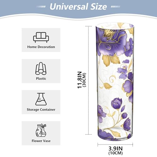 Vase floral transparent en plastique résistant pour décoration de table - 3