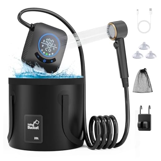 Rechargeable Camping Shower with 20L Bucket