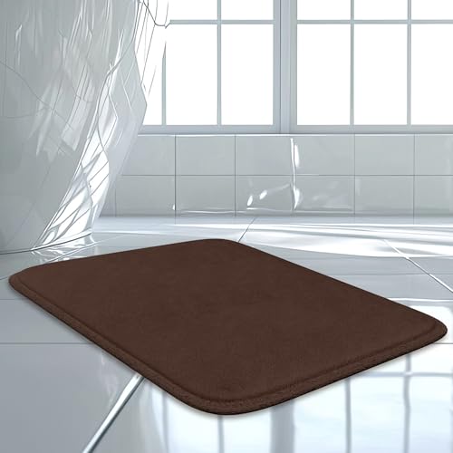 Elvoki Luxury Bathroom Rug – 1 Piece Memory Foam Bath Mat, Non-Slip & Ultra Soft, Highly Absorbent, Easy to Clean - Brown (23"x16") by Elvoki - Used condition - Image 4