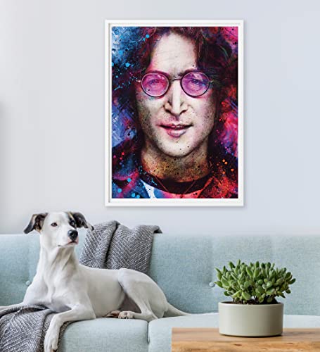 John Lennon Beatles Grande affiche murale 55 x 75 cm - Les Beatles, Paul McCartney, John Lennon, RIngo Starr, George Harrison John Lennon Beatles Grande affiche murale 55 x 75 cm