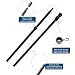 Pack of 2 - FFN 5’ Foot Premium Tangle-Free Carbon-Fiber Flag Poles - Each pole set with 2 adjustable Flag Rings - Ideal for Trucks, Vehicles, or SUVs Fits for 2x3FT, 3x5FT Flags – 5ft Poles Only (Flags & Mount Not Included)