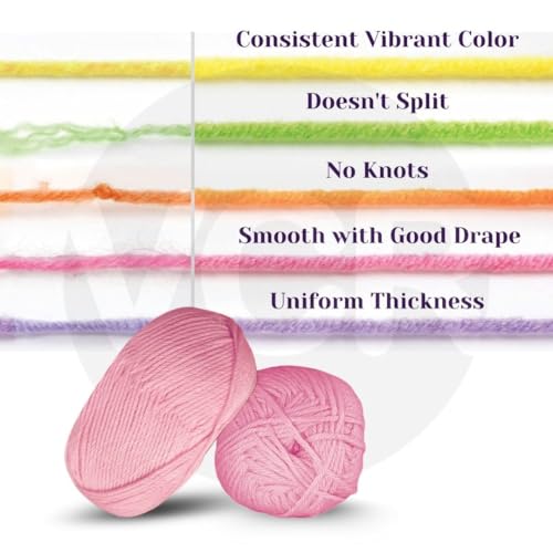 Image of VCR Neon Pink Yarn, 100 Grams Hank, 190 Meters Length, Acrylic Ball for Crochet and Knitting, Soft Crosia Threads, Pack of 1 Yarn, Suitable for DIY Crafts