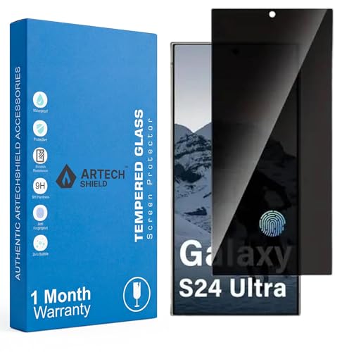 ARTECHSHIELD Privacy Tempered Glass Screen Protector for Samsung Galaxy S24 Ultra 5G – Anti-Spy, Edge-to-Edge Coverage, Easy Installation