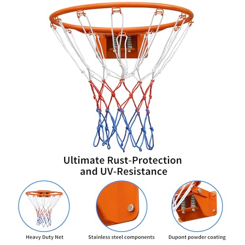 Aro de baloncesto de pared 45cm con muelles de amortiguación 3