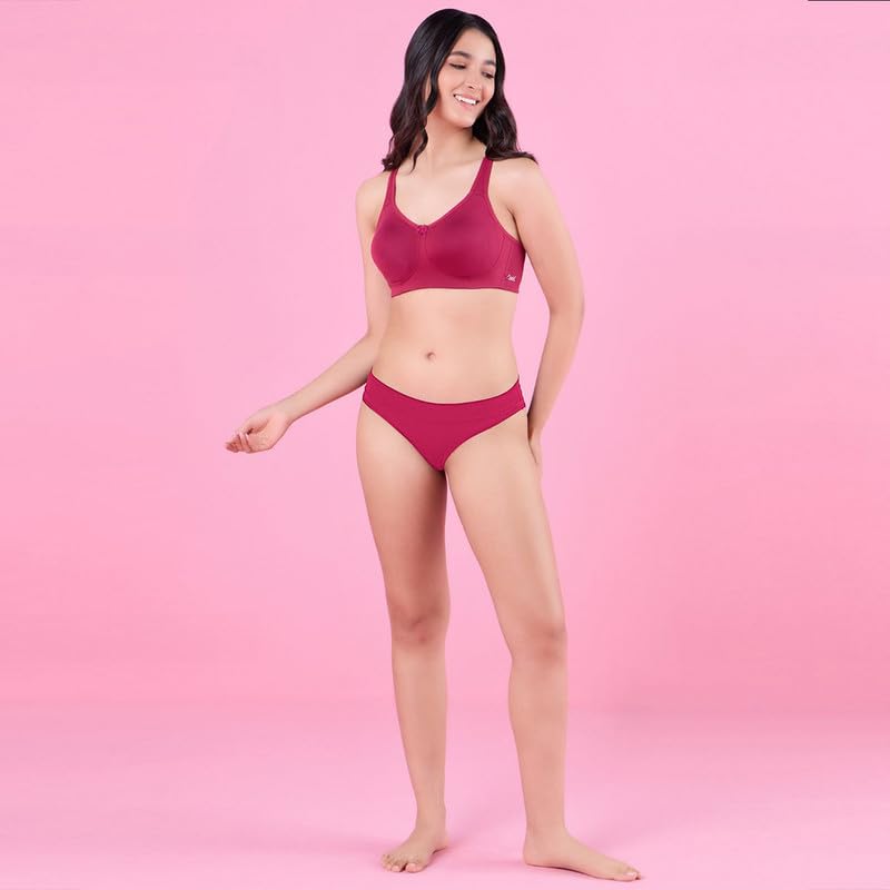 Image of NYKD NYB169 Cotton Non Padded Non Wired Encircled Shaping Bra Full Coverage Side Lift (Plus