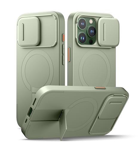 SURITCH ���C�P�[�XiPhone 15 pro�ƌ݊��� �ƃJ�����ی�J�o�[�ƒ����\�ȃX�^���h ���h�~�ϏՌ��ی�J�o�[iPhone 15 pro�p (�O���[��)