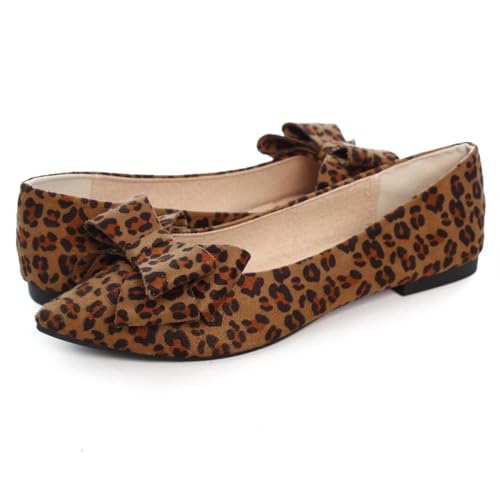 Image of TN TANGNEST Women Fashion Bowknot Flats Comfort Pointed Toe Dress Shoes