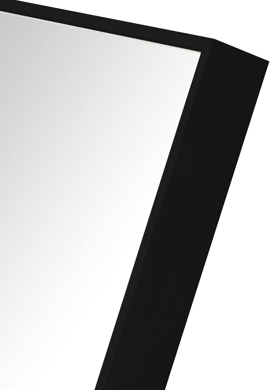 H-A 40"x24" Bathroom Wall Mounted Mirror Decorative Vanity Mirror for Bedroom Hanging Vertical or Horizontal (Black Thin Frame)