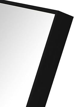 Thin Frame Rectangular Bathroom Mirrors for Wall, 40x24 Inches, Black