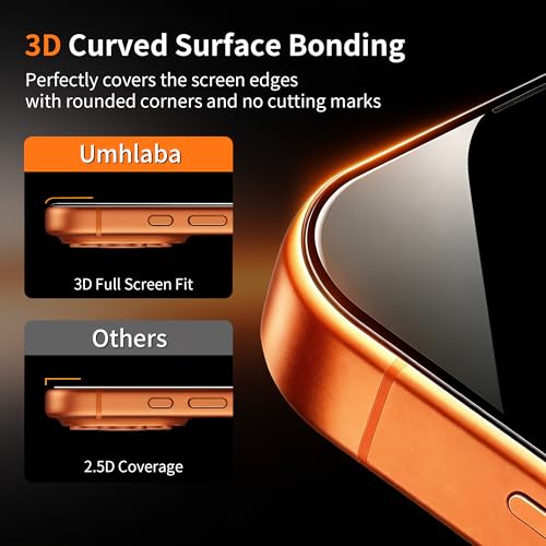 Image of 4 Pack Privacy Screen Protector for iPhone 16 Pro Max 6.9 Inch | Tempered Glass for iPhone 16 ProMax Anti-Peeping Anti-Blue light Frame Full Coverage Anti-Scratch