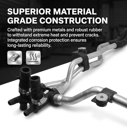 Image of Heater Hose Line Tube Assembly with Blend Valve (Inlet & Outlet) Compatible with 2005-2012 Nissan Pathfinder 92408-ZL90B