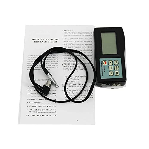 Medidor de espesor ultrasónico digital con pantalla LCD, rango de medición de 1.2 a 200 mm miniatura 6