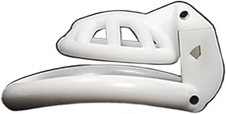 Jaula de castidad for mariquitas, juguetes sexuales con anillos for el pene de 4 tamaños, color rosa, negro y blanco, juguetes for adultos con cerradura for el pene Bdsm for hombres(White Micro)