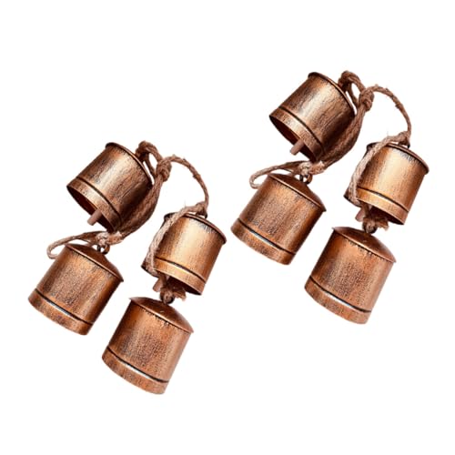 2 cloches en métal rustique suspendues de style vintage rétro pour votre jardin