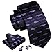 Barry.Wang Halloween Man Tie Sets Silk Animal Necktie Woven Handkerchief Cufflinks Designer Fashion Cosplay Festival Purple