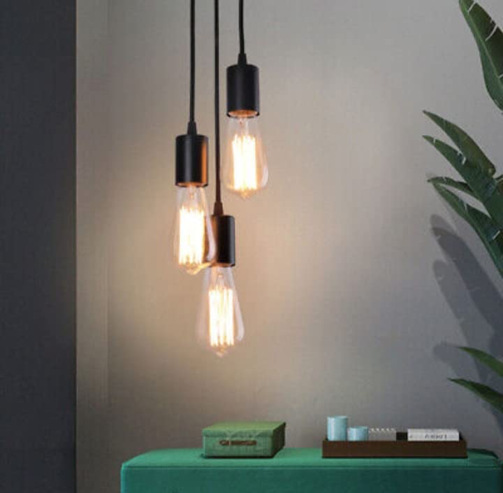 Light4Life Hanging Light Pendant Light Celling Light Round Cluster Light Wall Hanging Lamp Fixture For Bed Or Living Room Bulb Included Plastic-image-10