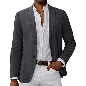 GRACE KARIN Herren Casual Blazer Anzug Jacken 2 Knopf Leichte Sport Mäntel