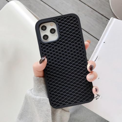 Coque arrière en silicone pour iPhone SE 2020 noir gaufré