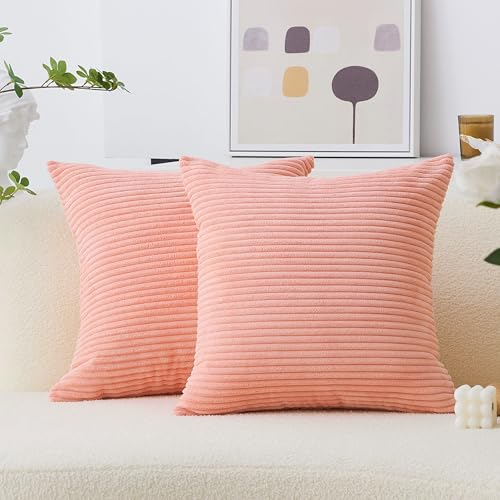 Home Brilliant Coral Pillows 20x20 Throw Pillow Cover for Sofa