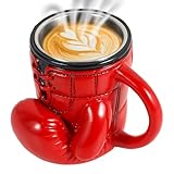 Boxing Glove Mug, Unique Novelty Coffee Cup, Handmade Red Boxing Coffee Mugs, 3D Gloves Shaped Fun Novelty Tea Cups, for Sports Enthusiasts