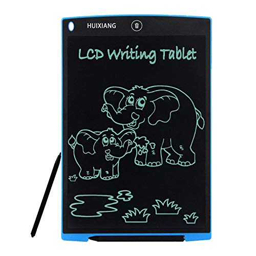 Tableta de Escritura Lcd 12 Pulgadas,Lcd Tablero de Dibujo,Lcd Dibujo Junta,Lcd Tableta de Gráfica,LCD Memo Pad,Adecuado Para Niños/Oficina/Profesores/Estudiantes/Reunión de Negocios 12 Inch,Azul
