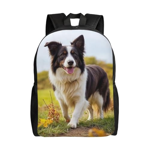 Travel Backpack for Women & Men Dog Autumn Landscape Lightweight, Large Capacity Backpack For Adult 16 Inch