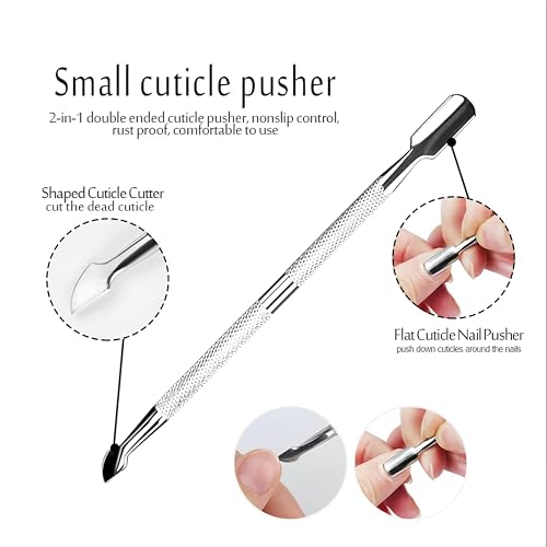 ZXfad 2pcs Cuticle Cutter,Includes Cuticle Scissors and a Cuticle Pusher,Suitable for Fingernails and Toenails — view 5