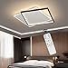 Price comparison product image Ceiling Light Fittings Dimmable with Remote Control Black Gold 2 Squares Modern Nordic Ceiling Lamp for Living Room Apartment Lounge LED Kitchen Ceiling Light 34W (Black)