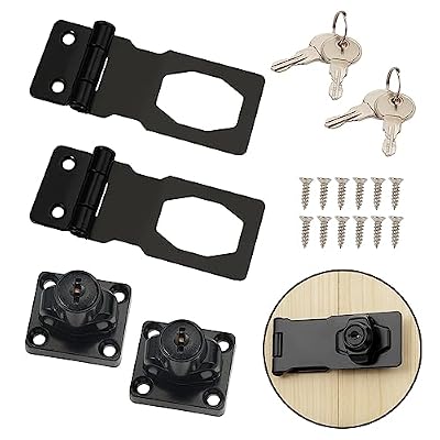 2 Piezas Cerradura Armario con Llave,Cerraduras para Armarios de Metal,Hebilla de La Puerta Candado 2 Pulgadas,Cerrojo Puerta con Llave de Seguridad,para Armario de Madera Cajones Puerta Cajas
