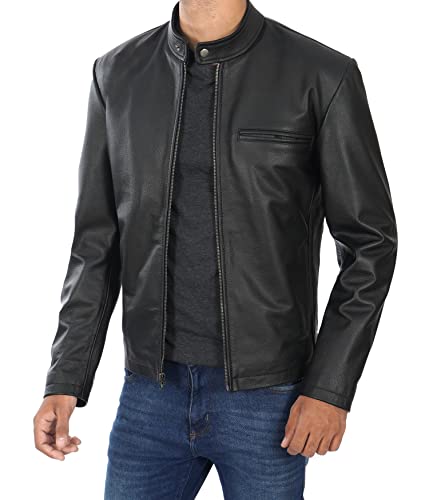 Image of Decrum Leather Jacket Men - Casual Stylish Cowhide Leather Jackets for Men