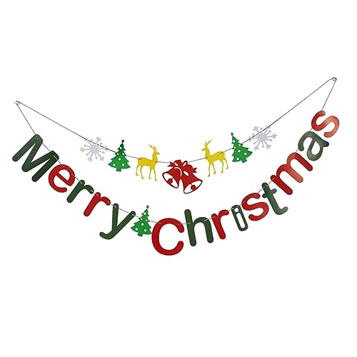 PRETYZOOM 1pc Christmas Door Banner Merry Christmas Party Supplies Decorative Hanging Flag