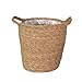 Sense of Home Pflanzkorb Natura für Zimmerpflanzen - Faltbarer Seegras-Korb mit Griff - Höhe 35 cm Durchmesser 33 cm – Natur