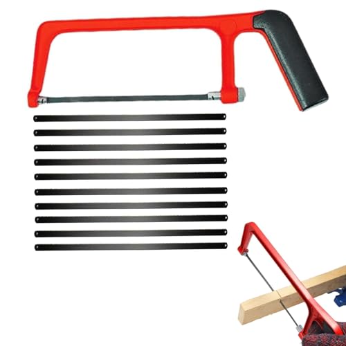 Red Saw Frame Saw 10 Pieces Mini Hacksaw Hacksaw Ridge Hacks Small Saw Metal Cutting Saw Hacksaw Small Saw Compact and Easy to Carry Sharp Wood and Plastic