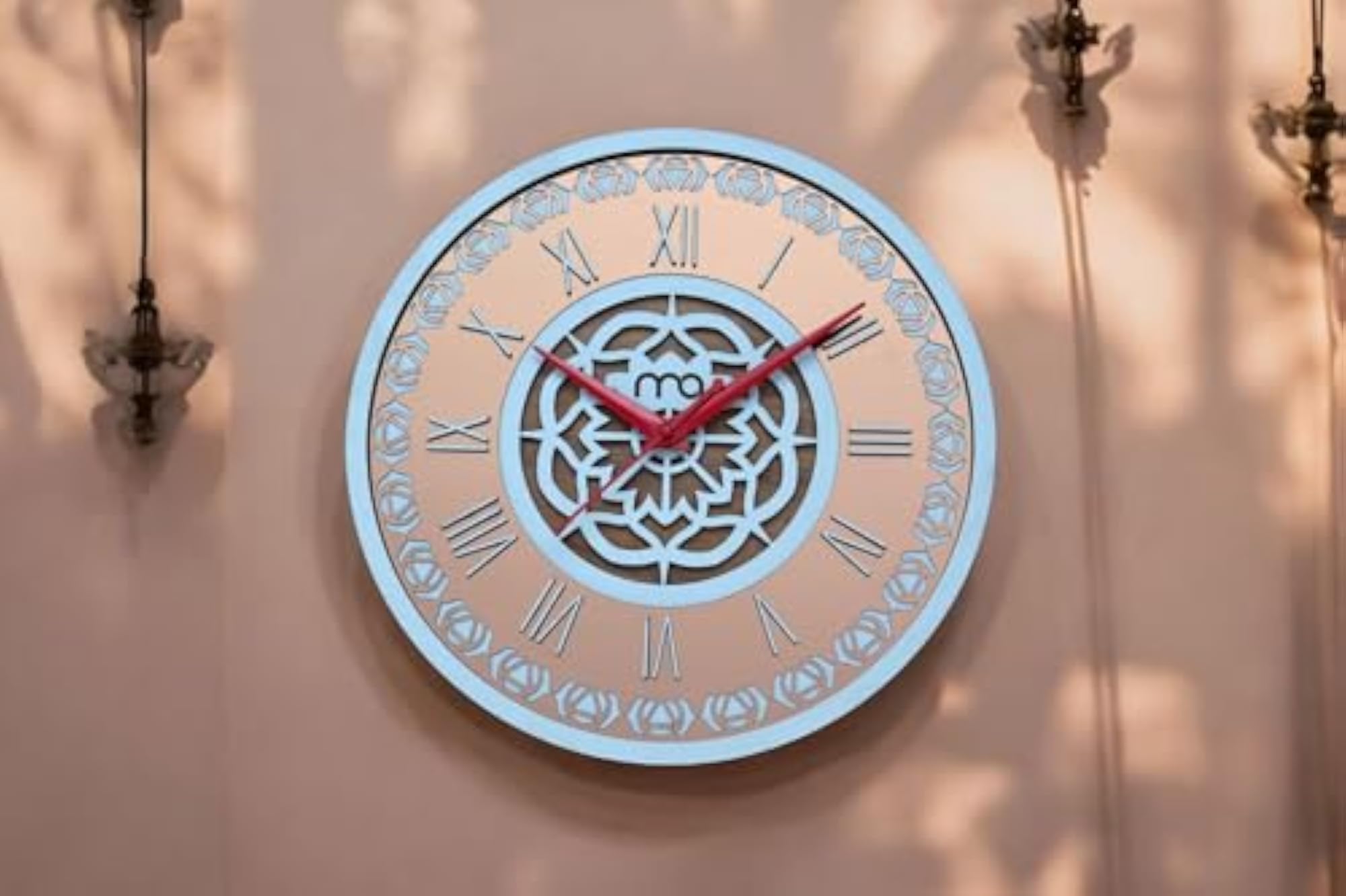 Graceful Mantra Clock, Elegant Design